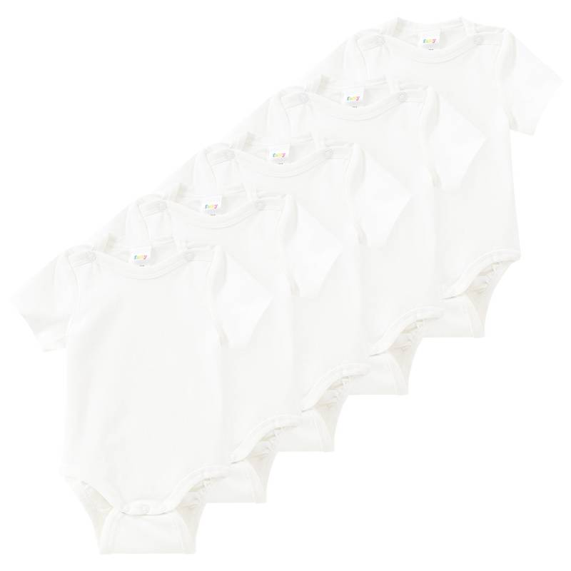 5 Baby Bodys in Unifarben von Topomini