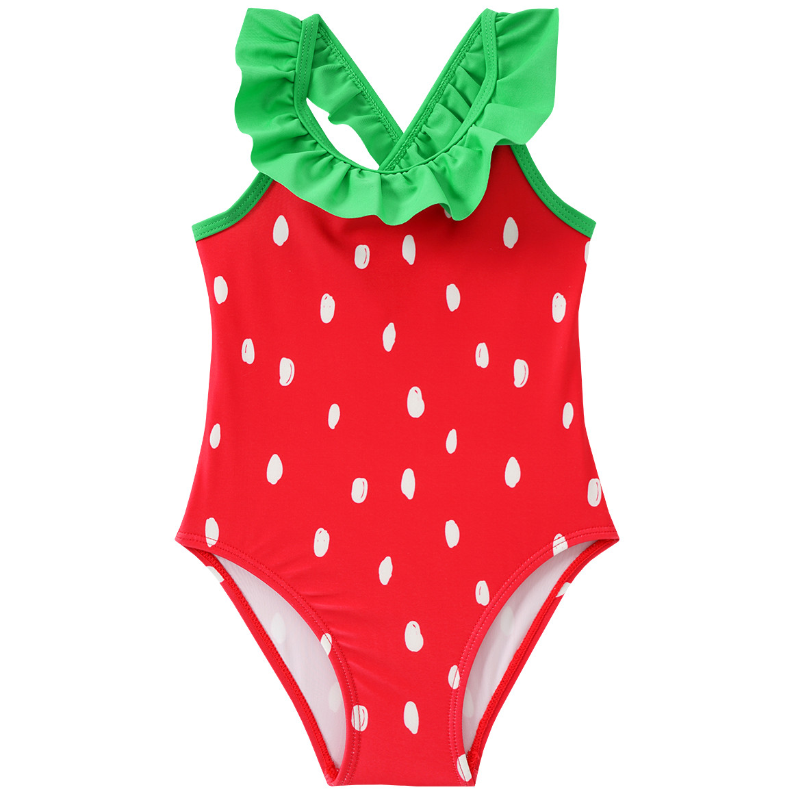 Baby Badeanzug mit Erdbeer-Motiv Baby Badeanzug mit Erdbeer-Motiv von Topomini