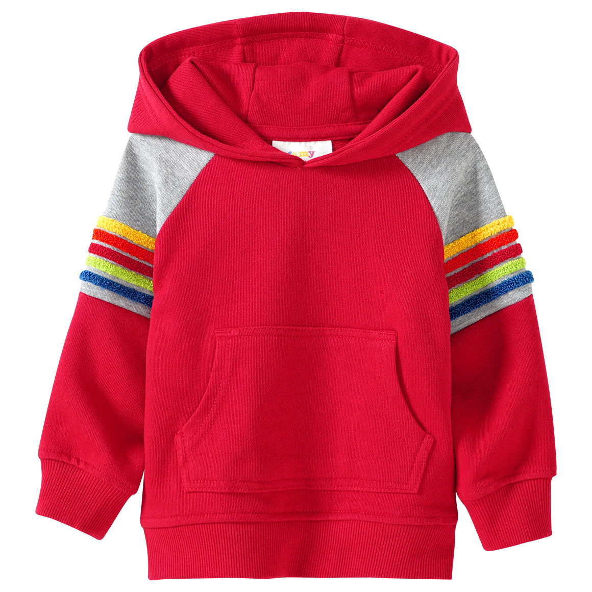 Baby Hoodie mit bunter Frottee-Applikation von Topomini