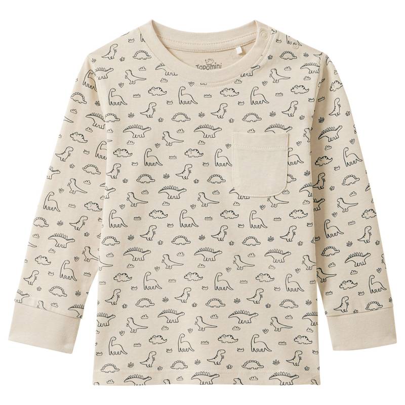 Baby Langarmshirt mit Allover-Print von Topomini