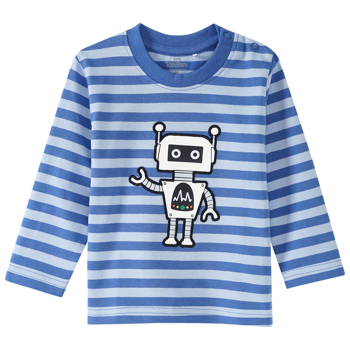 Baby Langarmshirt mit Blockstreifen von Topomini