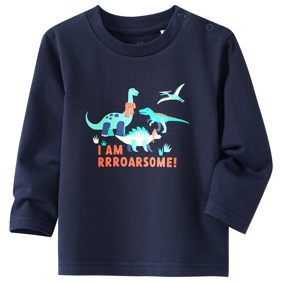 Baby Langarmshirt mit Dino-Print von Topomini