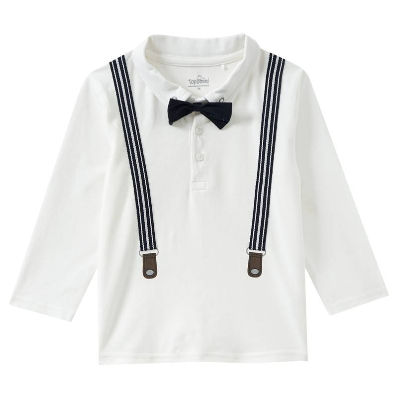 Baby Langarmshirt mit Fliege von Topomini