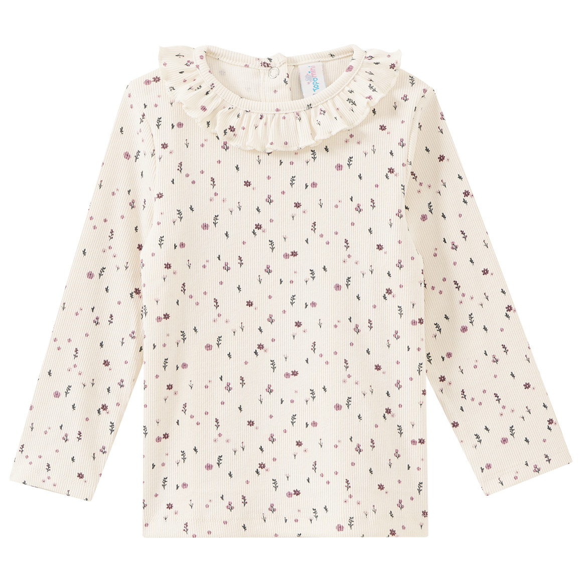 Baby Langarmshirt mit Rippstruktur von Topomini