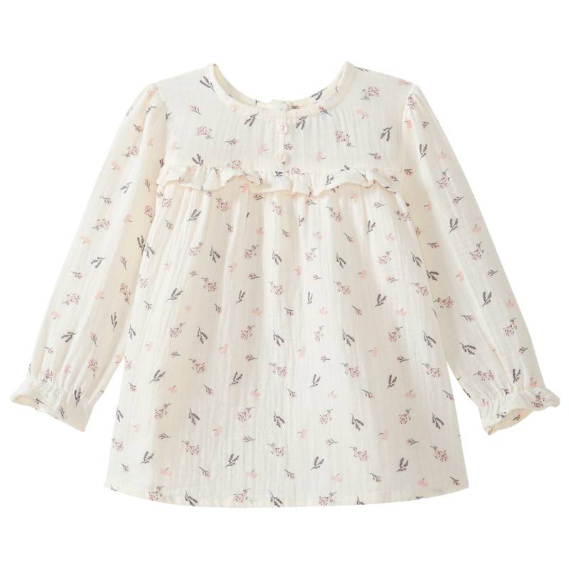 Baby Musselin-Bluse mit Blümchen-Print von Topomini