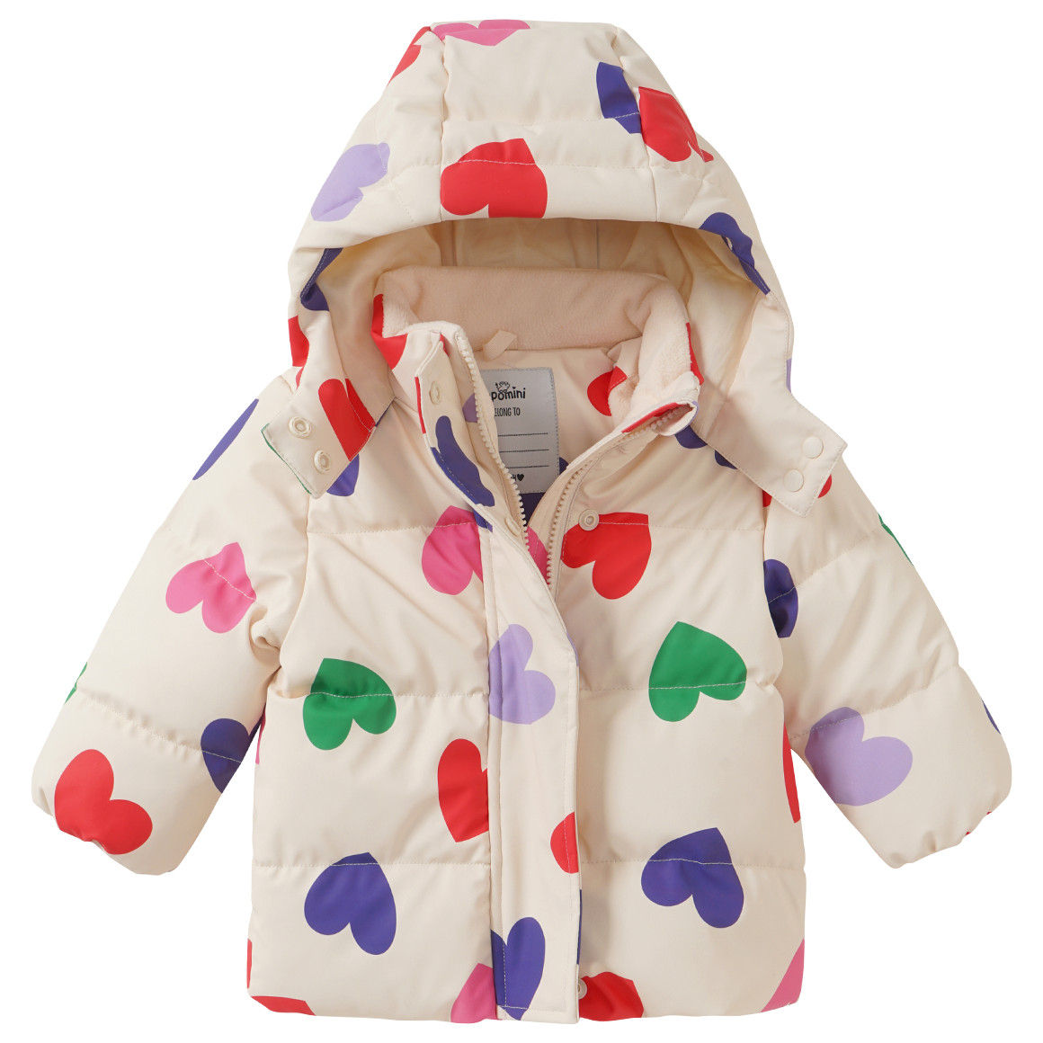 Baby Pufferjacke mit Herzen von Topomini