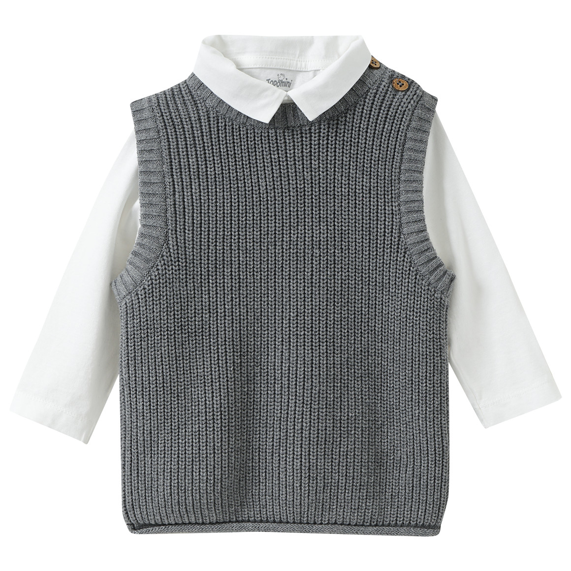 Baby Set mit Pullunder und Langarmshirt von Topomini