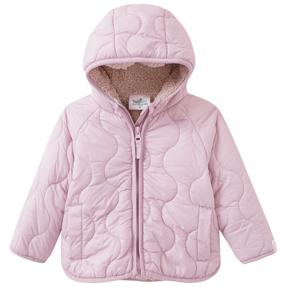 Baby Steppjacke mit Teddyfutter von Topomini