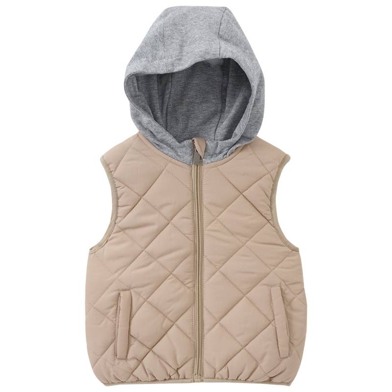 Baby Steppweste mit Sweatkapuze von Topomini