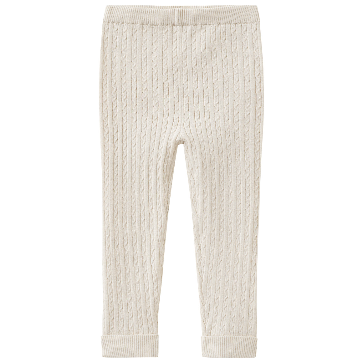 Baby Strick-Leggings mit Zopfmuster von Topomini