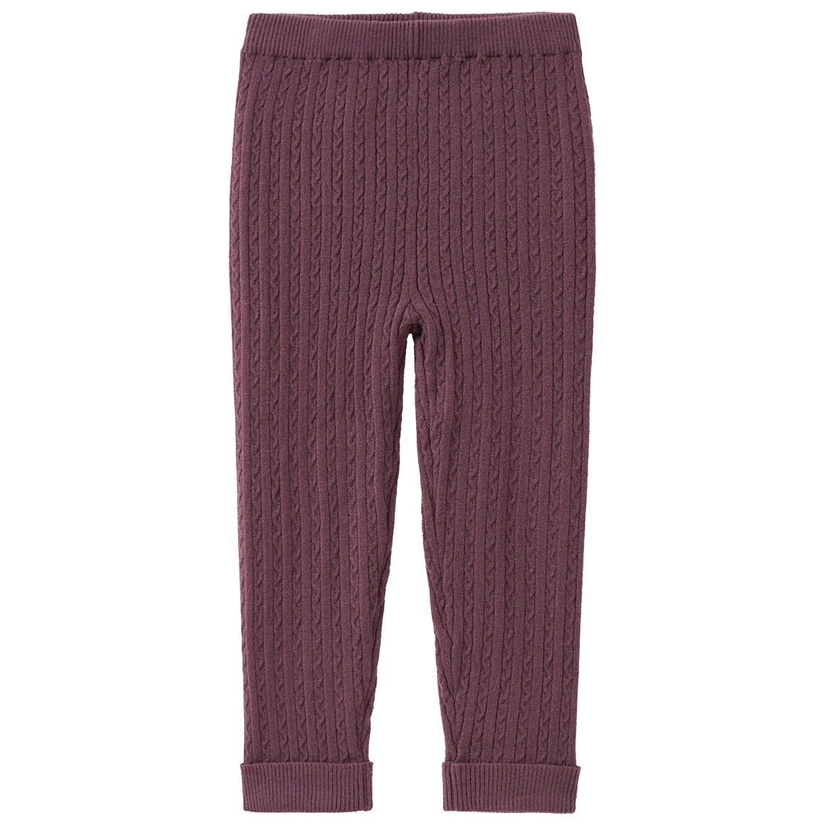 Baby Strick-Leggings mit Zopfmuster von Topomini