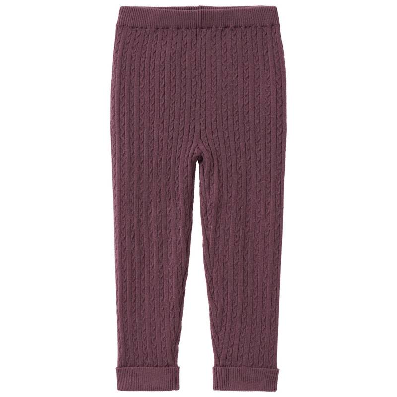 Baby Strick-Leggings mit Zopfmuster von Topomini