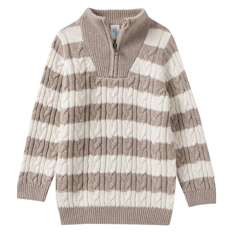 Baby Strick-Troyer mit Zopfmuster von Topomini