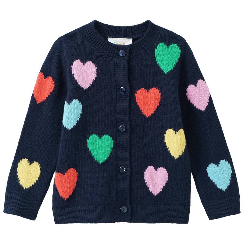 Baby Strickjacke mit Herz-Allover von Topomini