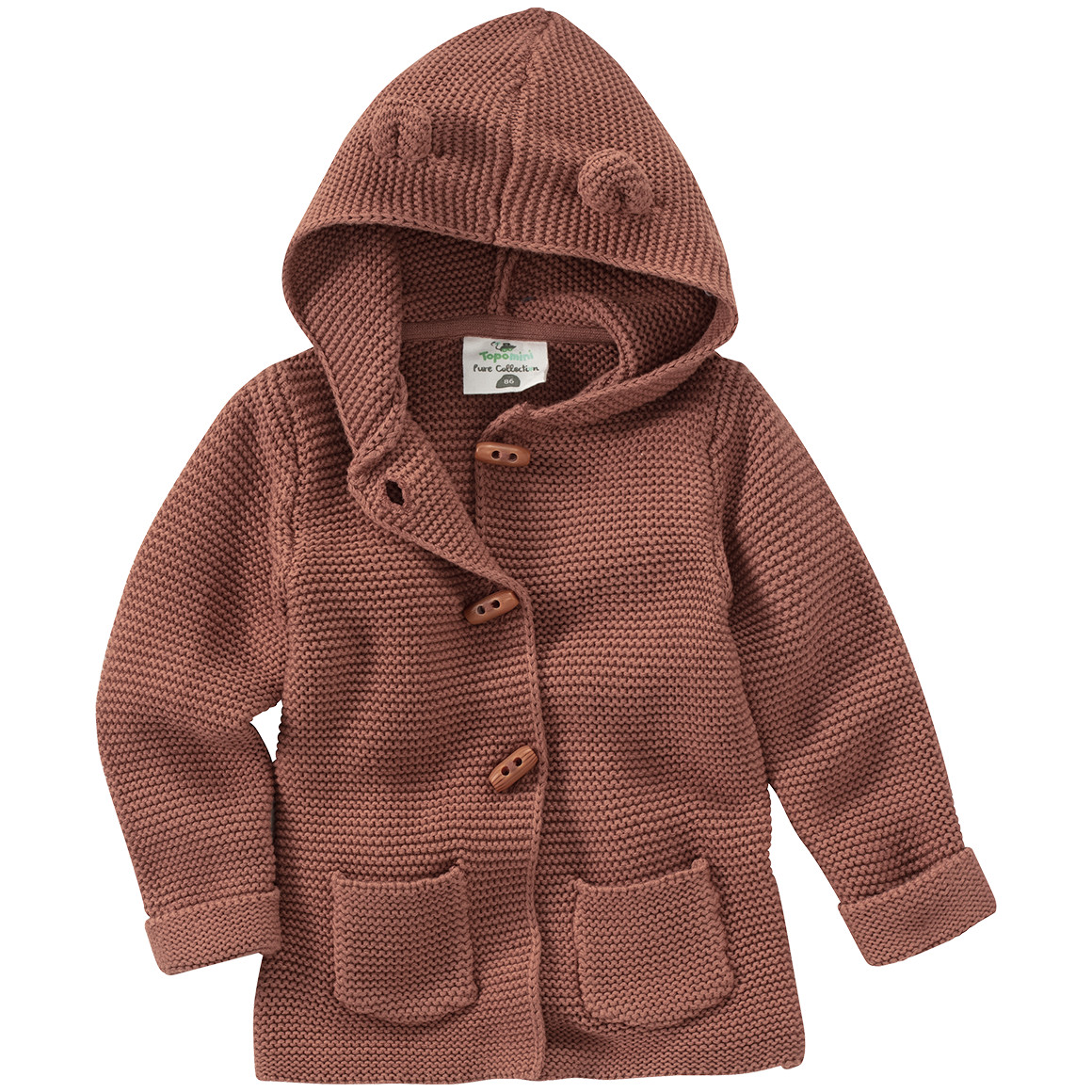 Baby Strickjacke mit Öhrchen von Topomini