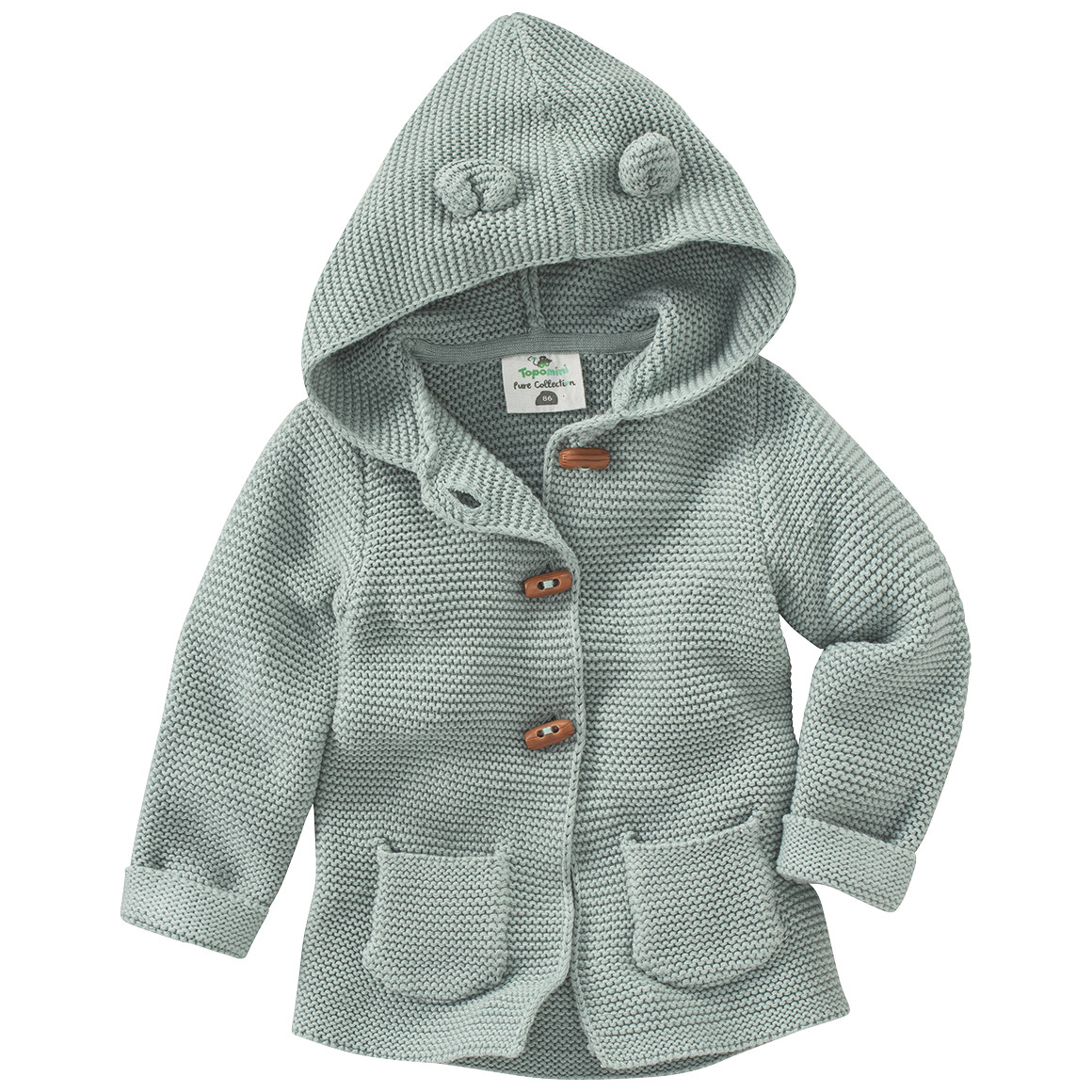 Baby Strickjacke mit Öhrchen von Topomini