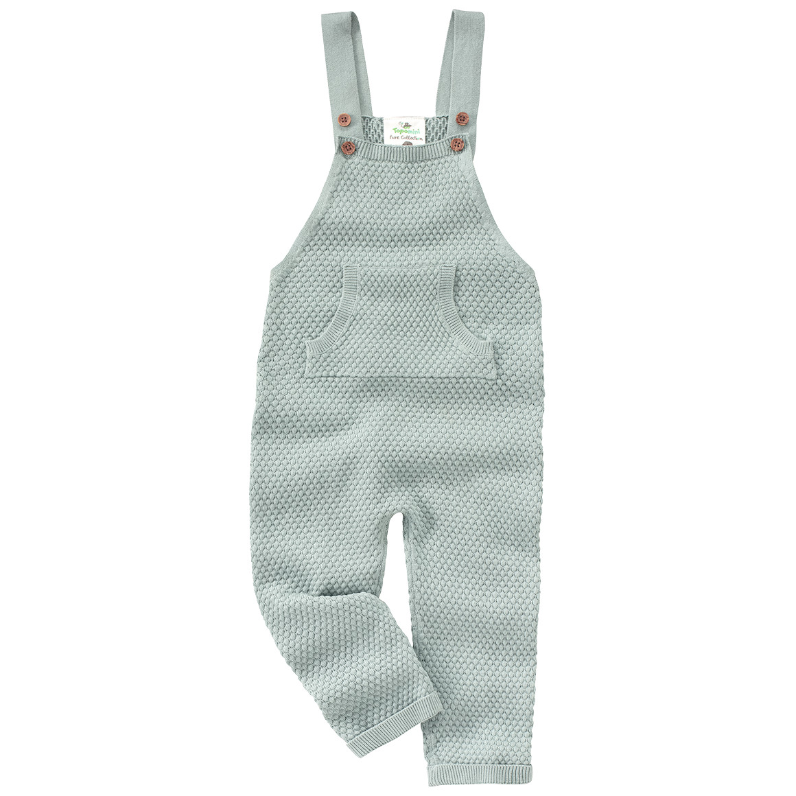 Baby Stricklatzhose mit Kängurutasche von Topomini