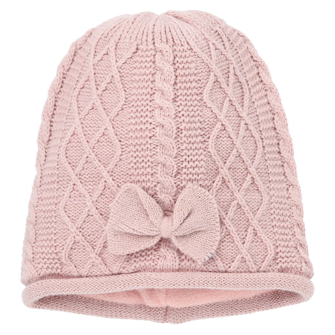 Baby Strickmütze mit Zierschleife von Topomini