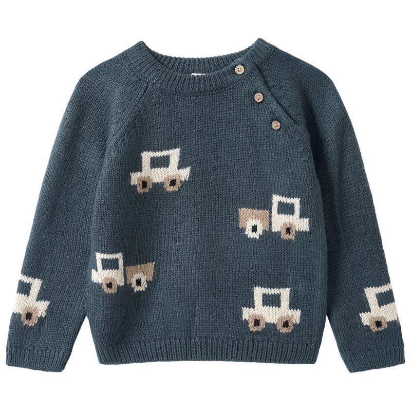 Baby Strickpullover mit Auto-Motiven von Topomini