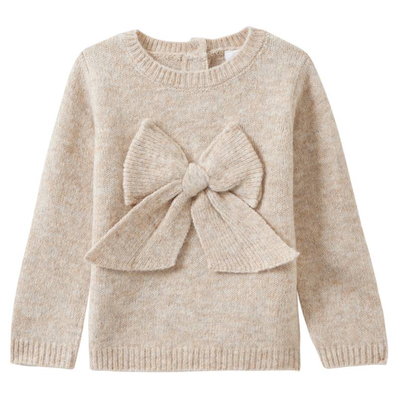 Baby Strickpullover mit Schleifen-Applikation von Topomini