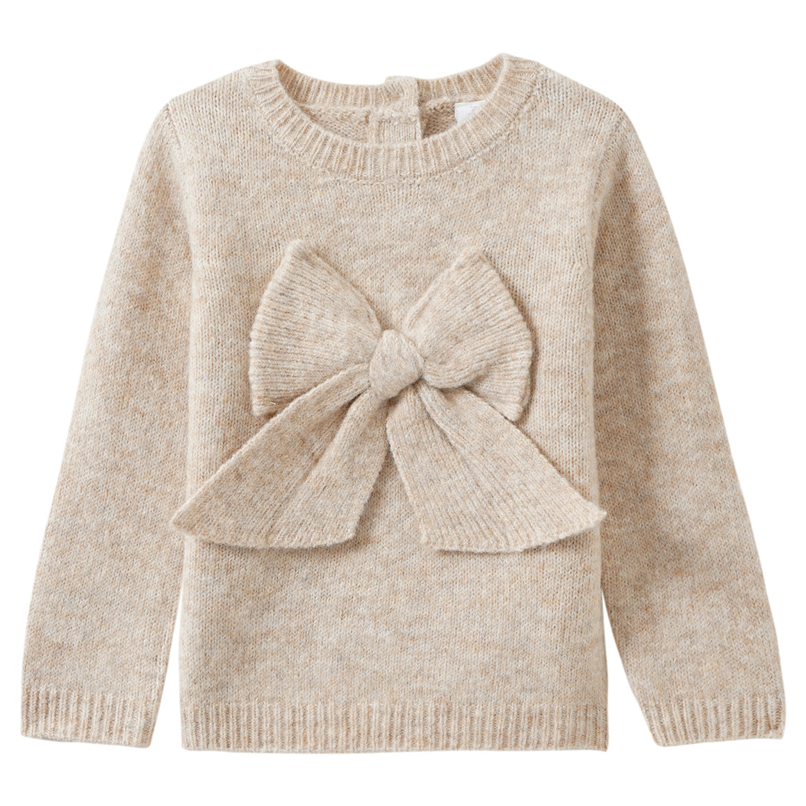 Baby Strickpullover mit Schleifen-Applikation von Topomini