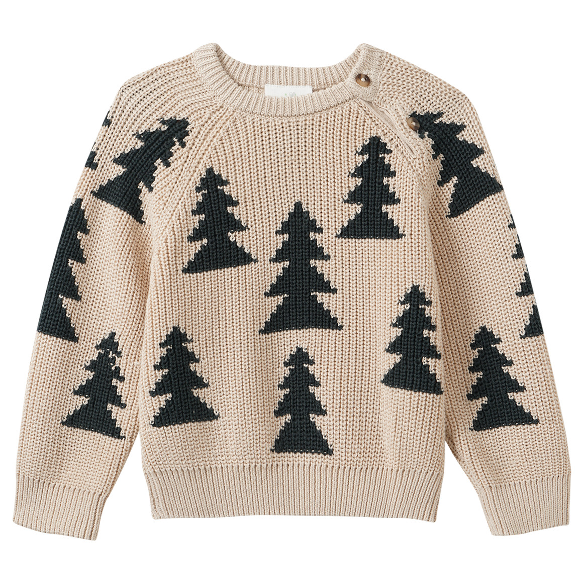 Baby Strickpullover mit Tannen-Allover von Topomini