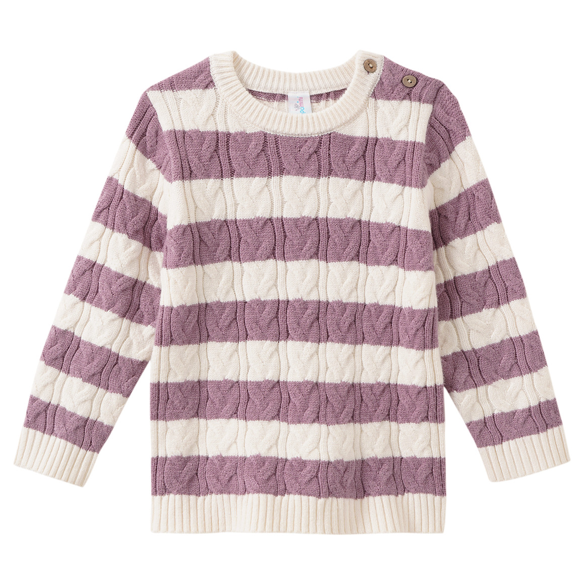 Baby Strickpullover mit Zopfmuster von Topomini