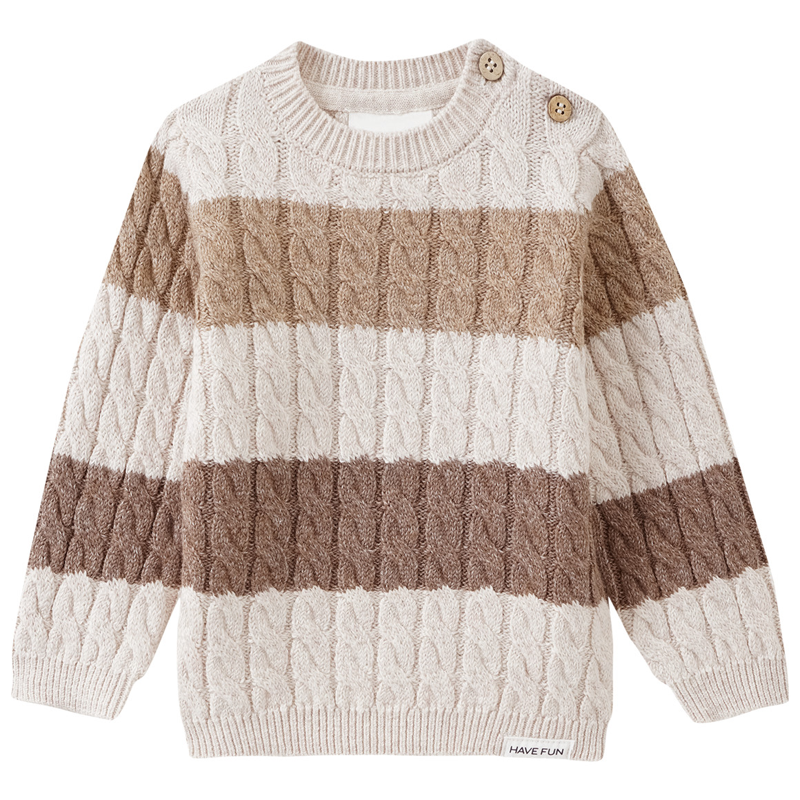 Baby Strickpullover mit Zopfmuster von Topomini
