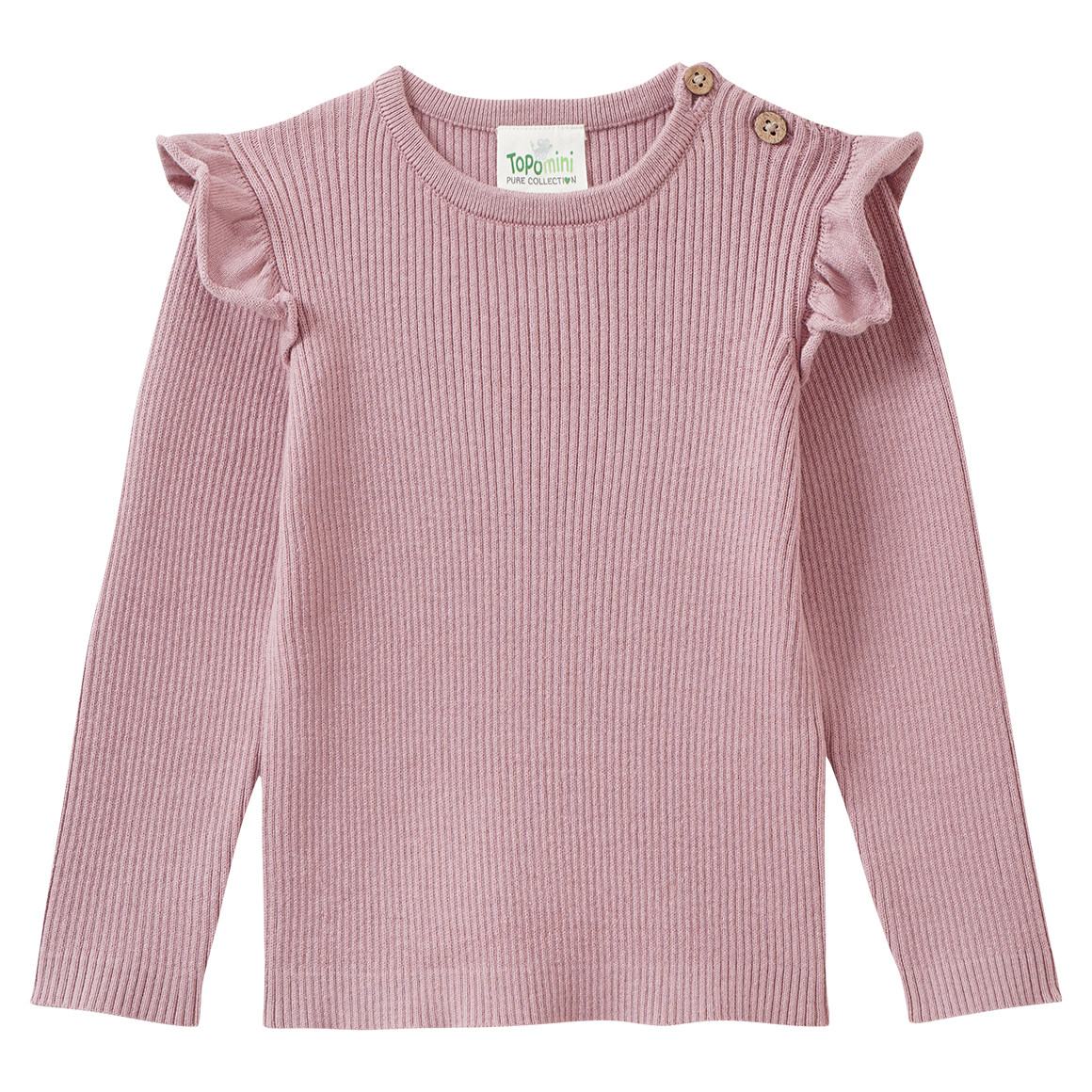 Baby Strickshirt mit Rippstruktur von Topomini