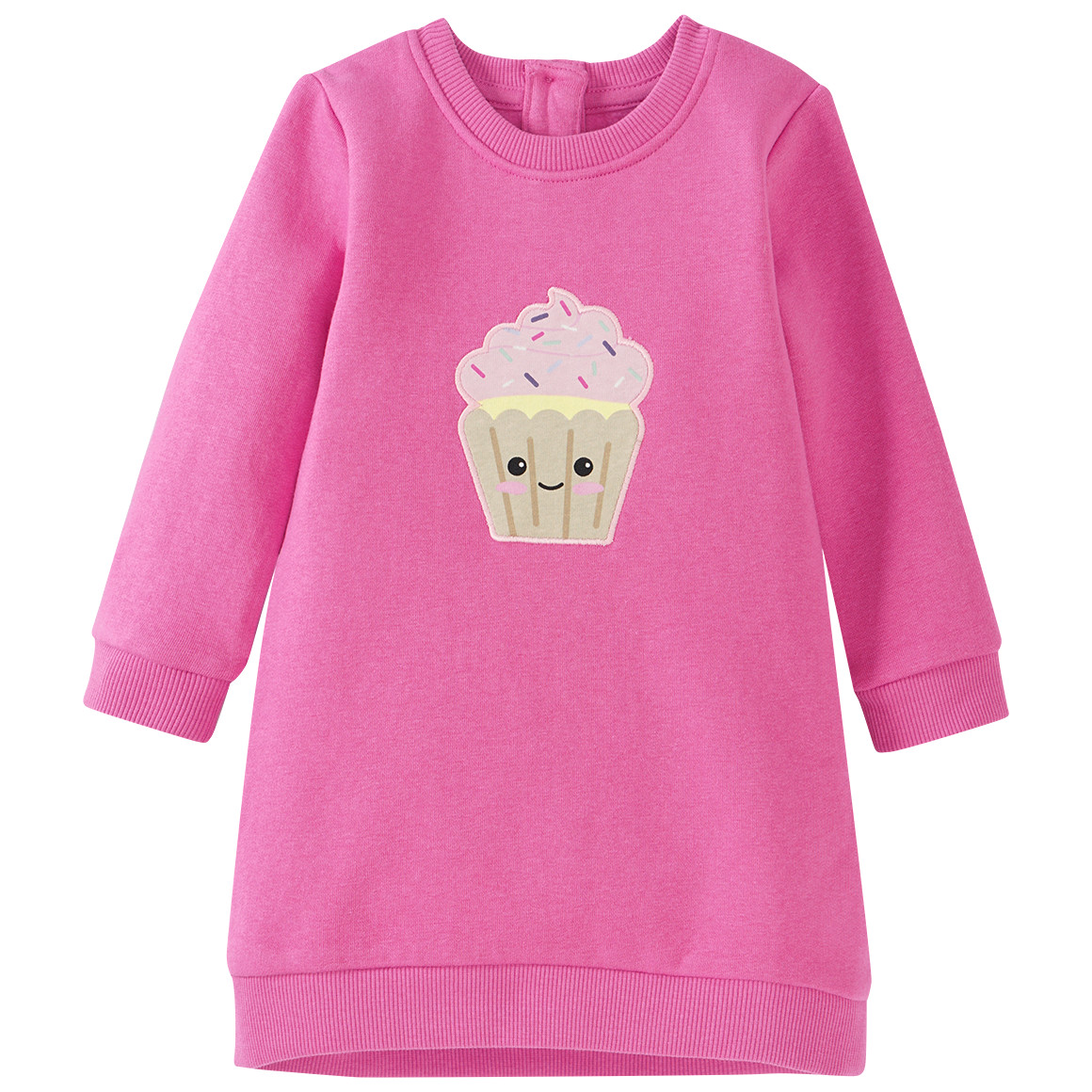 Baby Sweatkleid mit Cupcake-Applikation von Topomini