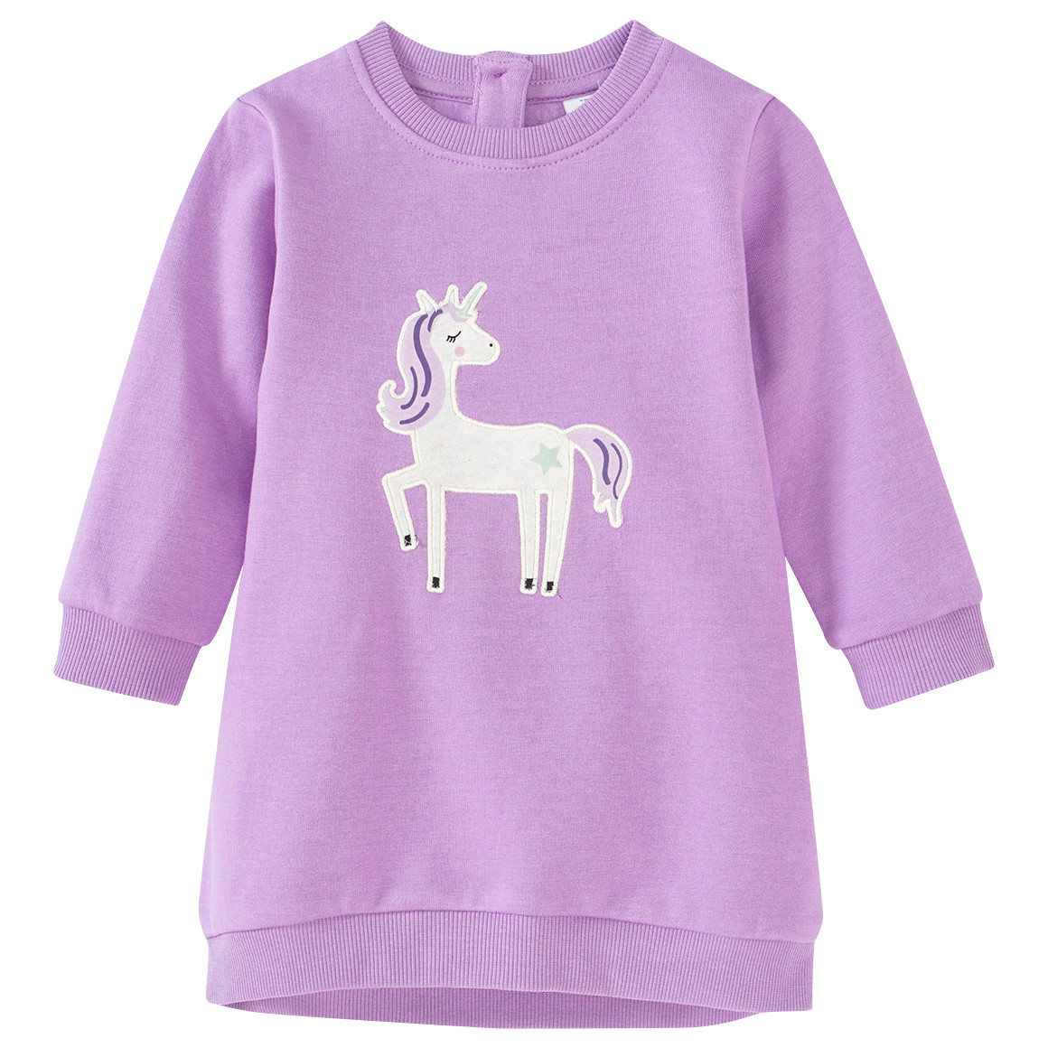 Baby Sweatkleid mit Einhorn-Applikation von Topomini