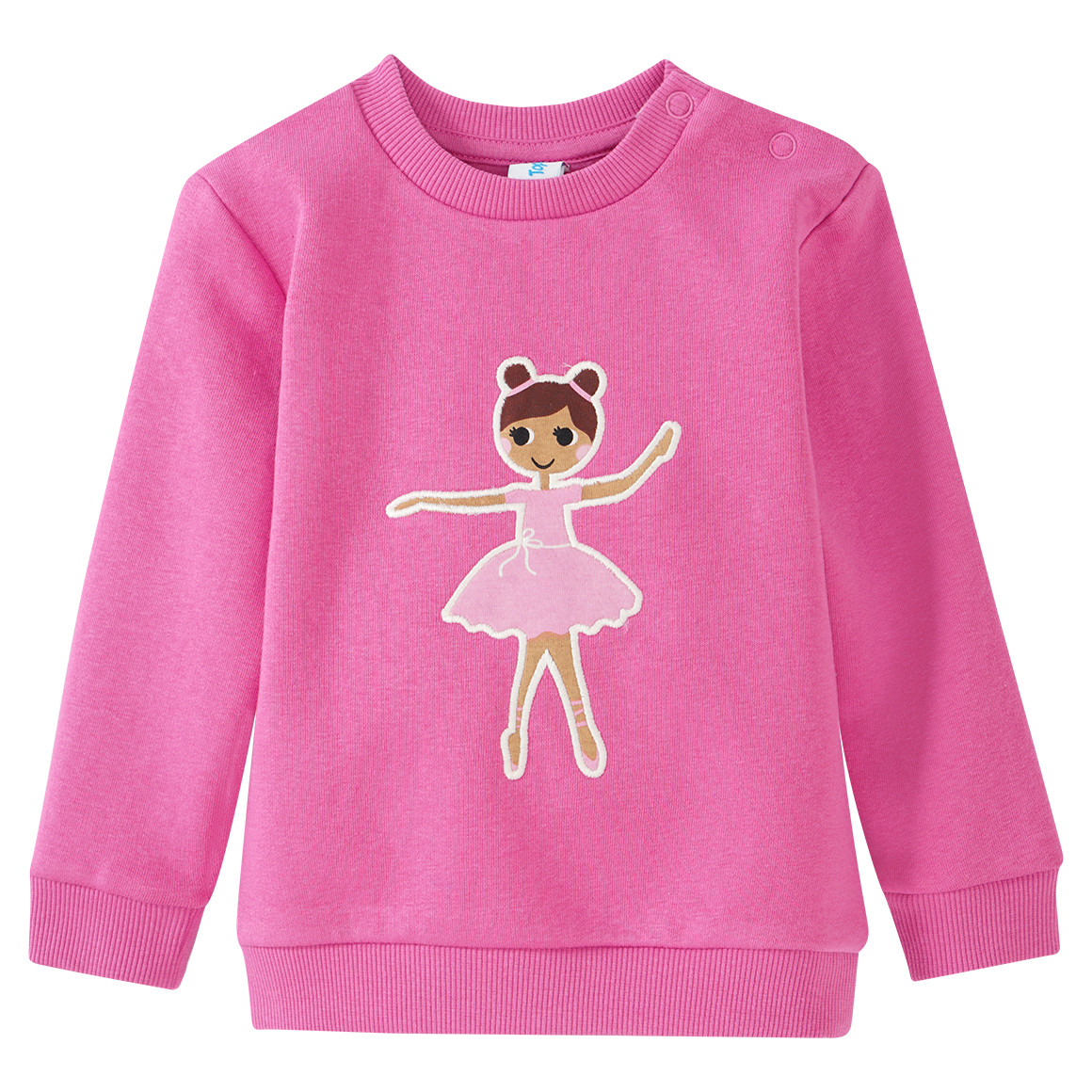 Baby Sweatshirt mit Ballerina-Applikation von Topomini