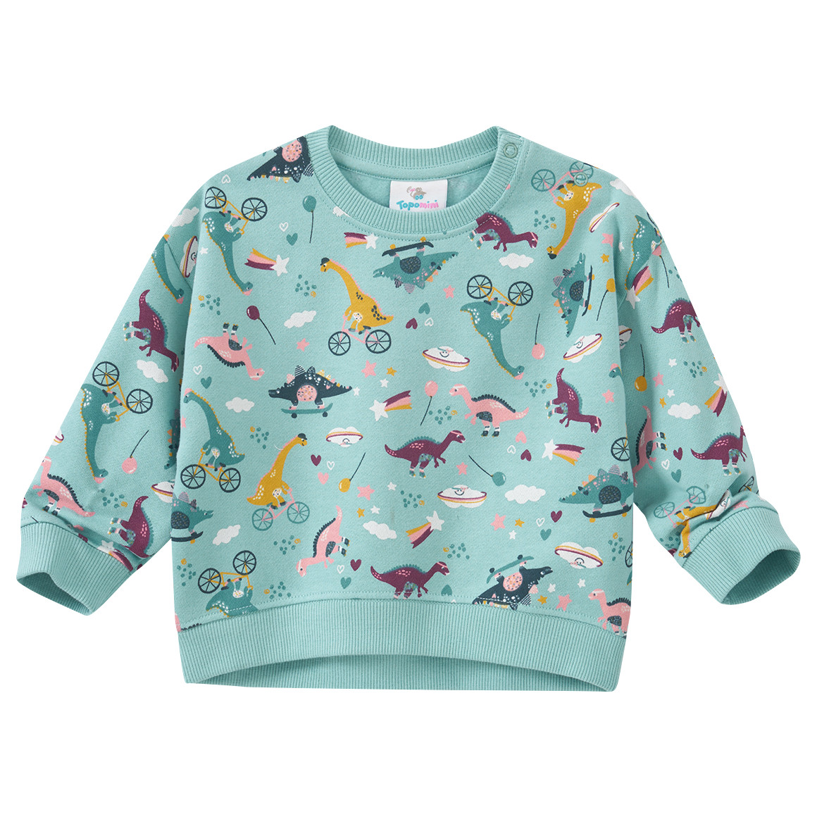 Baby Sweatshirt mit Dino-Allover von Topomini