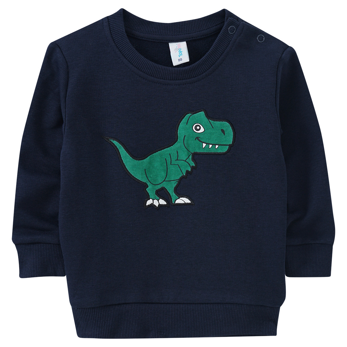 Baby Sweatshirt mit Dino-Applikation von Topomini