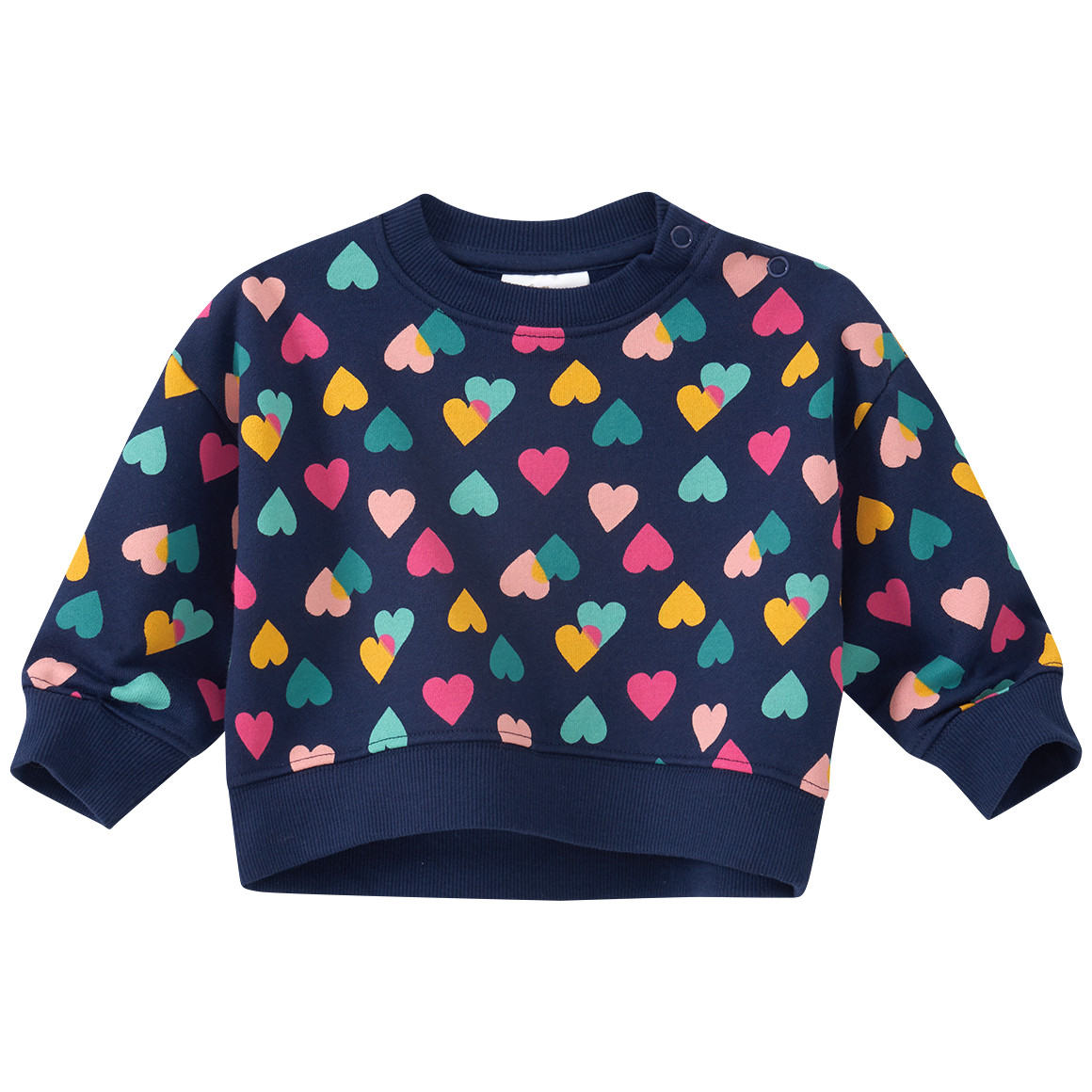 Baby Sweatshirt mit Herz-Allover von Topomini