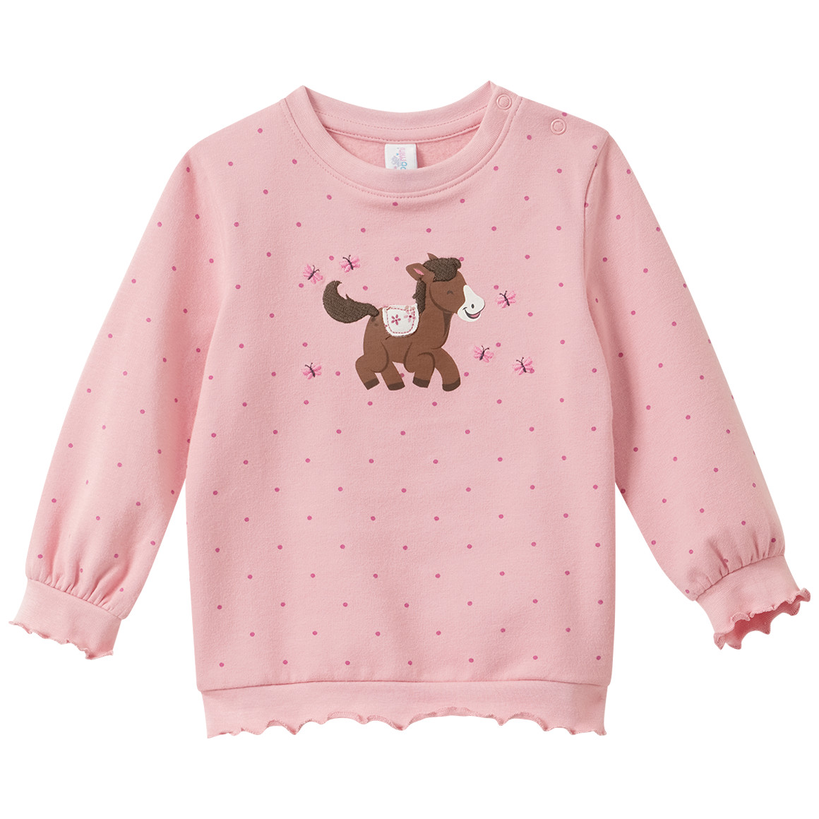 Baby Sweatshirt mit Pferde-Print von Topomini
