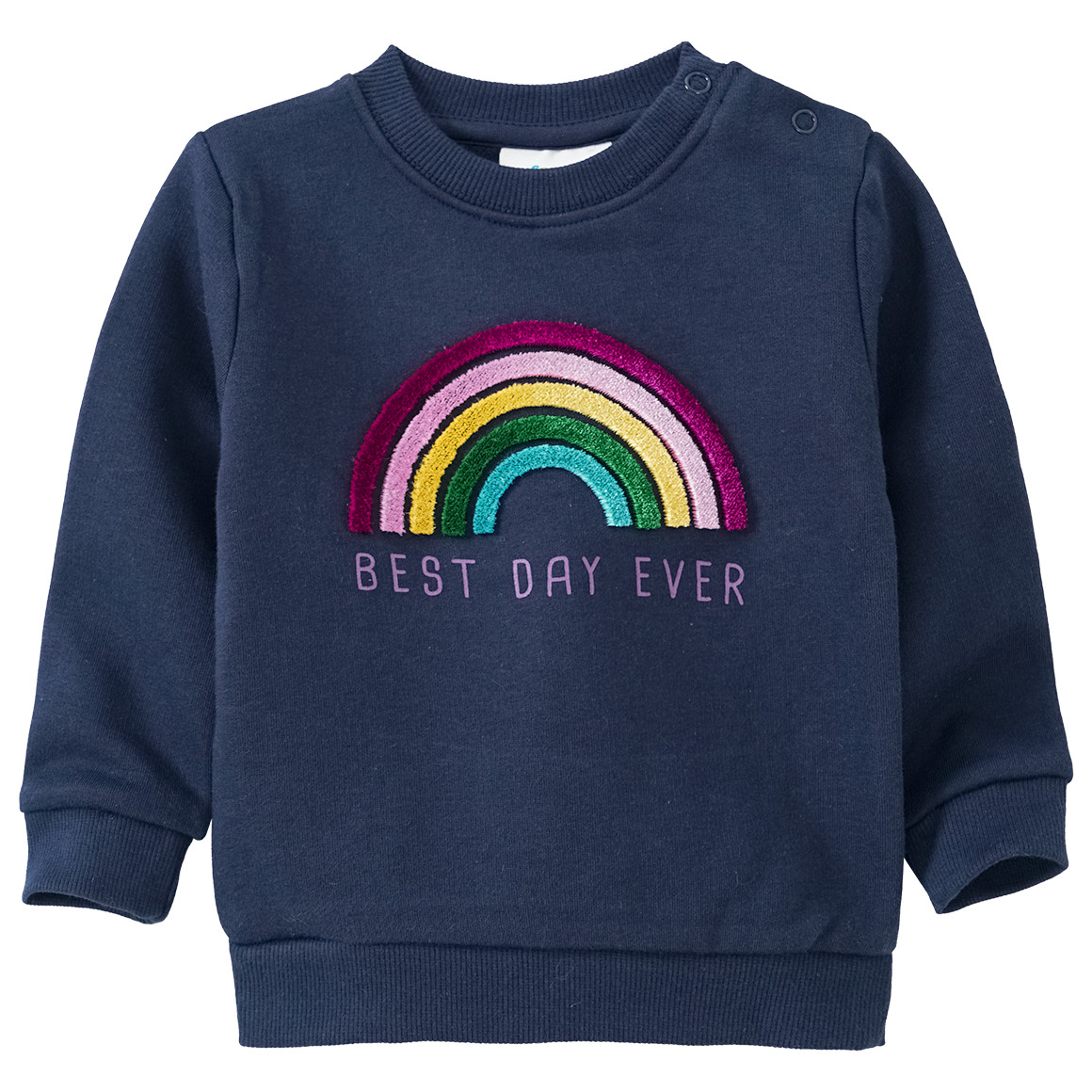 Baby Sweatshirt mit Regenbogen-Applikation von Topomini