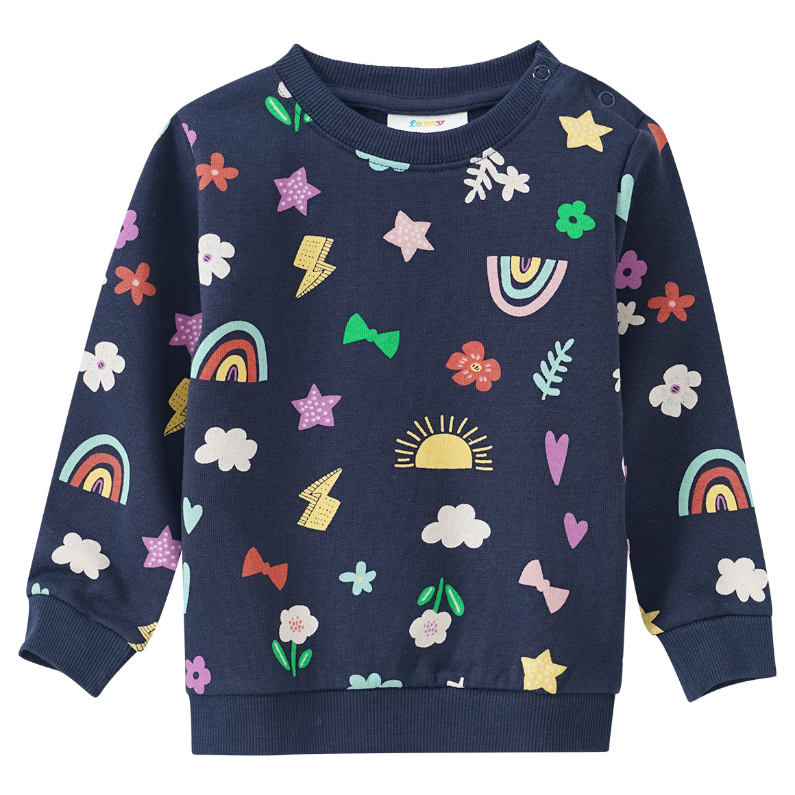 Baby Sweatshirt mit bunten Motiven allover von Topomini