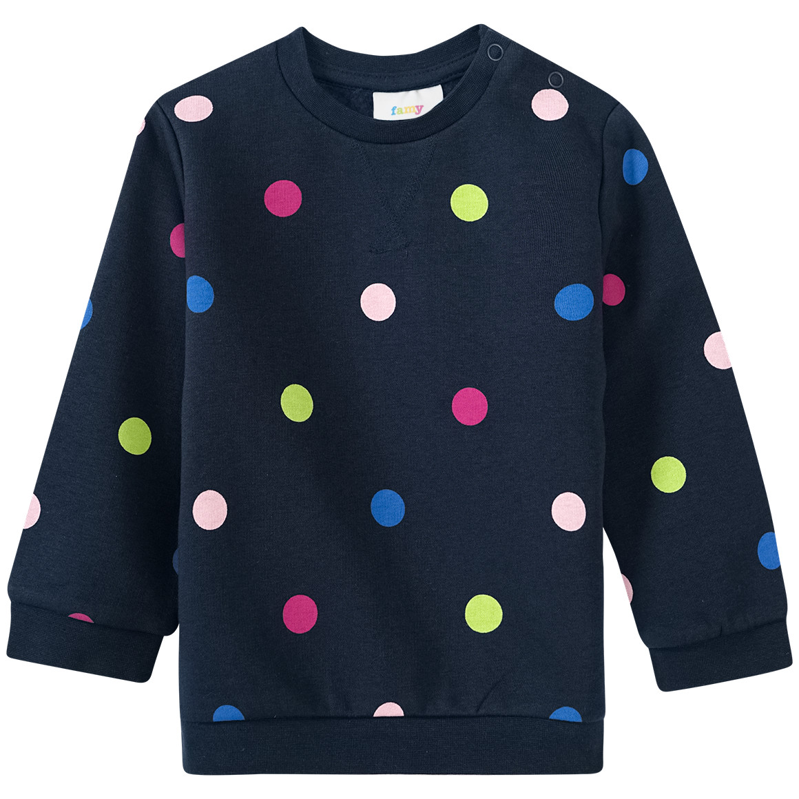 Baby Sweatshirt mit bunten Pünktchen von Topomini