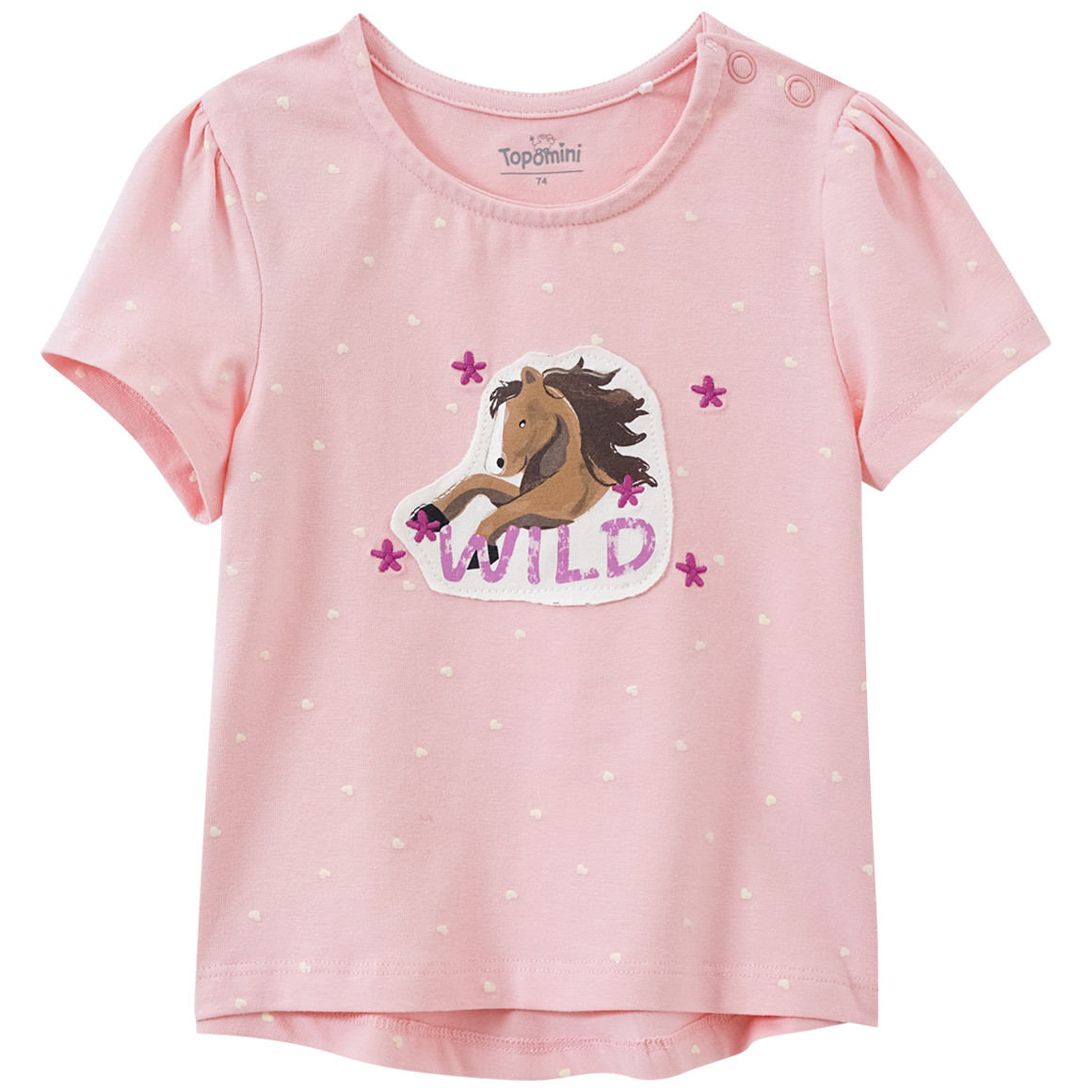 Baby T-Shirt mit Pferde-Motiv von Topomini