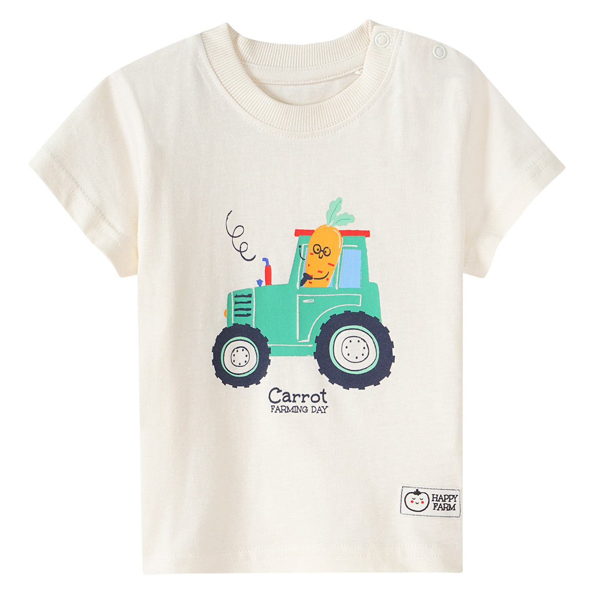Baby T-Shirt mit Traktor-Print von Topomini