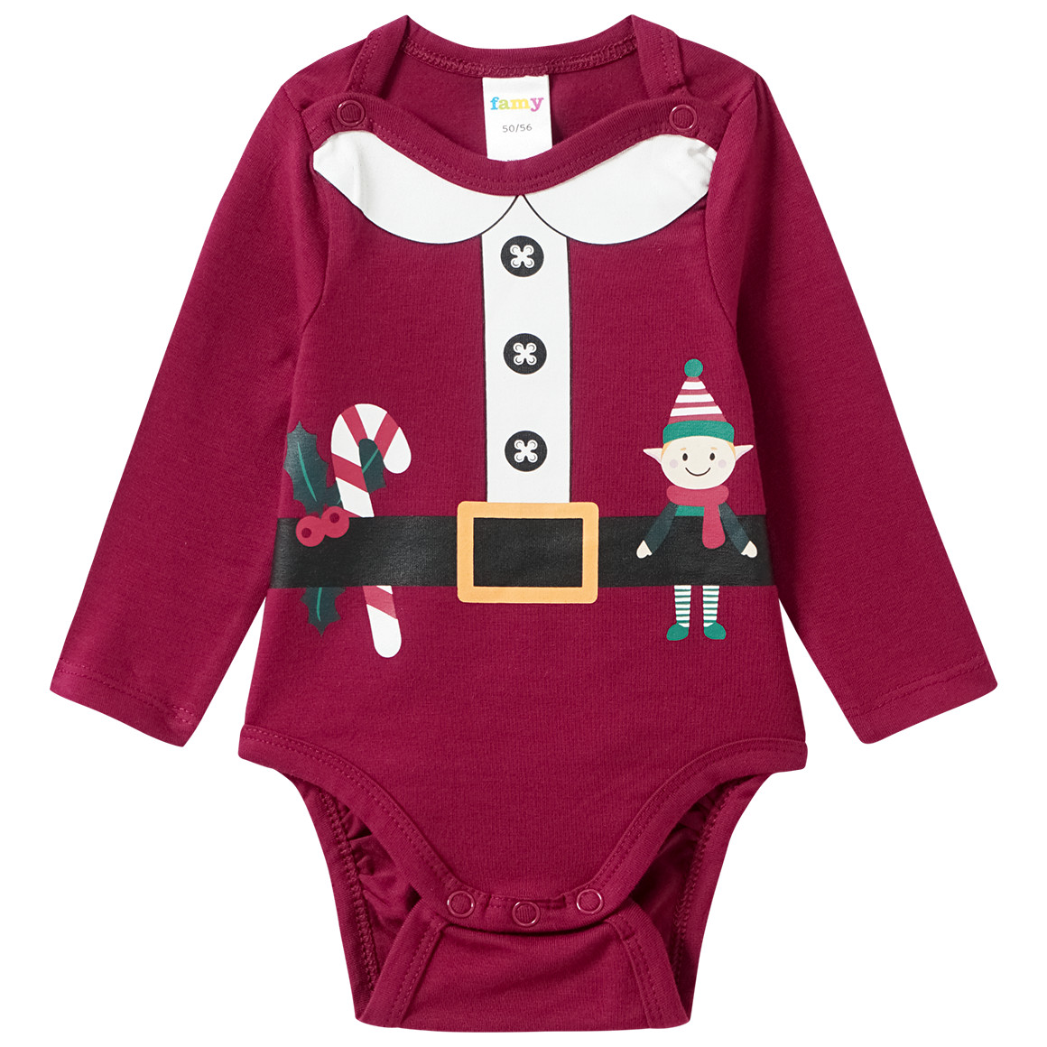 Baby Weihnachtsbody im Elf-Design von Topomini