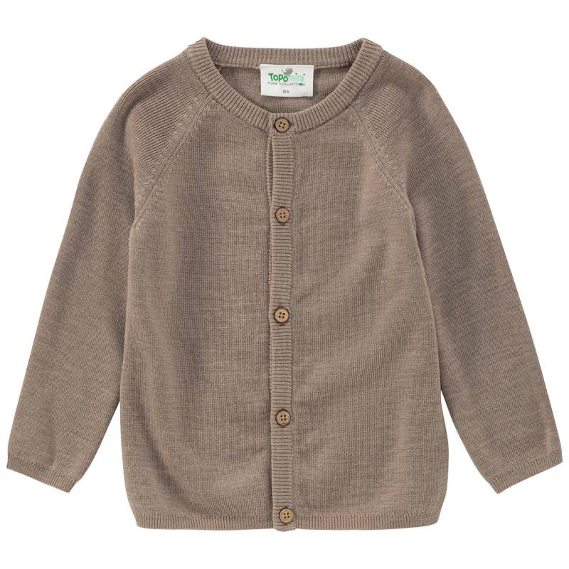 Baby Woll-Strickjacke unifarben von Topomini