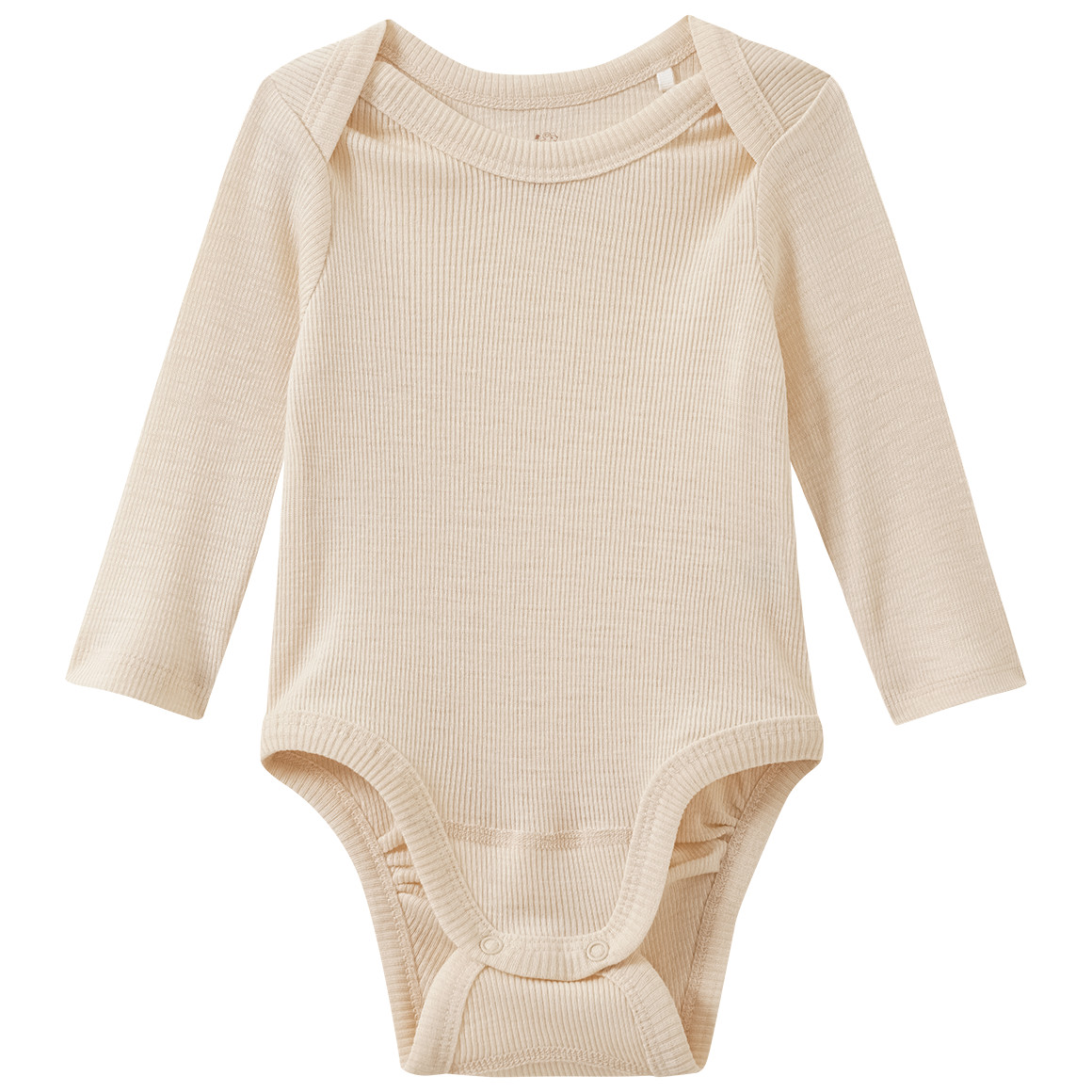 Baby Wolle-Seide-Body mit Ripp-Struktur Baby Wolle-Seide-Body mit Ripp-Struktur von Topomini