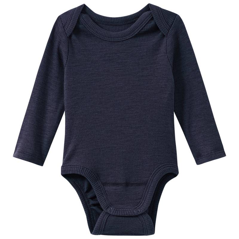 Baby Wolle-Seide-Body mit Ripp-Struktur von Topomini