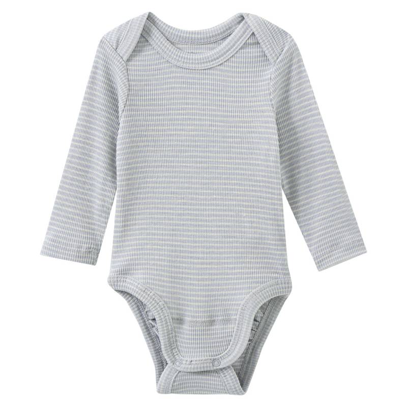 Baby Wolle-Seide-Body mit Ripp-Struktur von Topomini