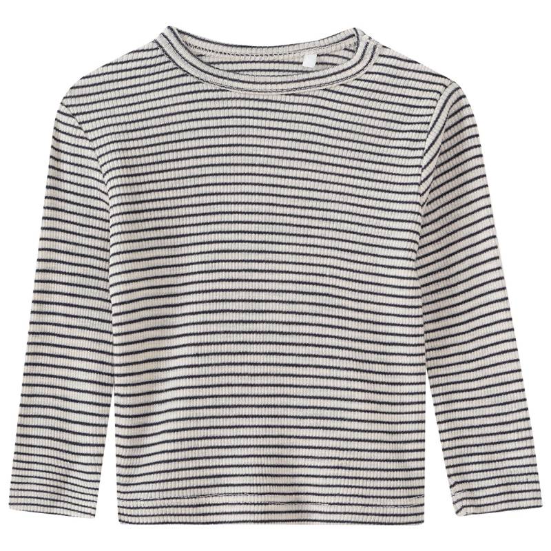 Baby Wolle-Seide-Shirt mit Ripp-Struktur von Topomini