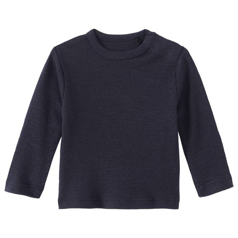 Baby Wolle-Seide-Shirt mit Ripp-Struktur von Topomini