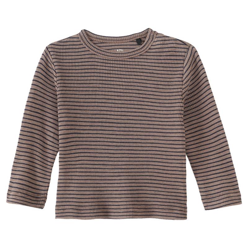 Baby Wolle-Seide-Shirt mit Ripp-Struktur von Topomini
