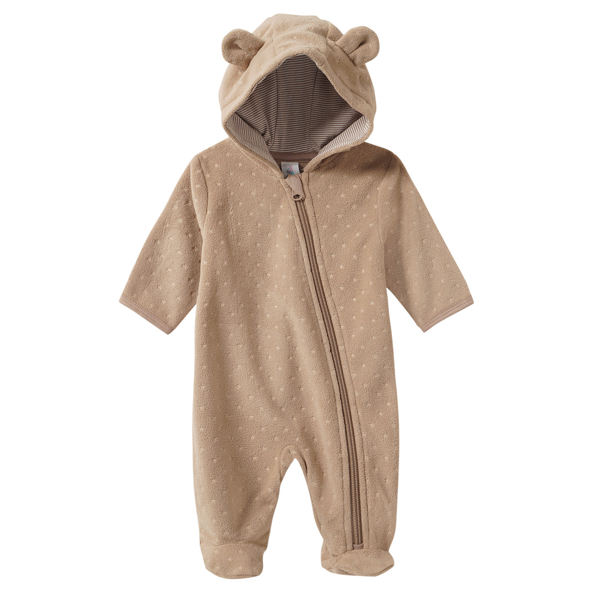 Newborn Fleeceoverall mit Kapuze von Topomini